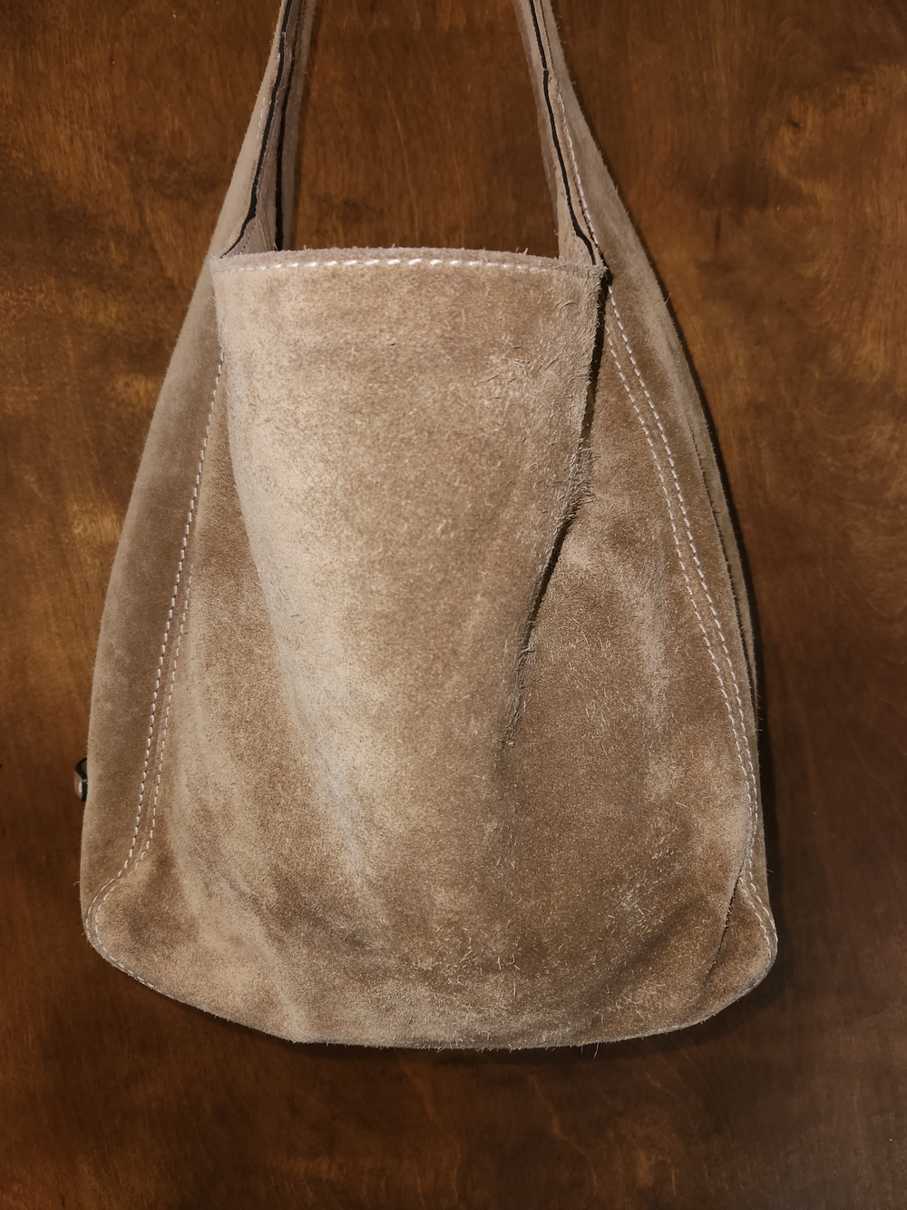 Michael Kors Lena Suede Shoulder Tote Bag in Taupe